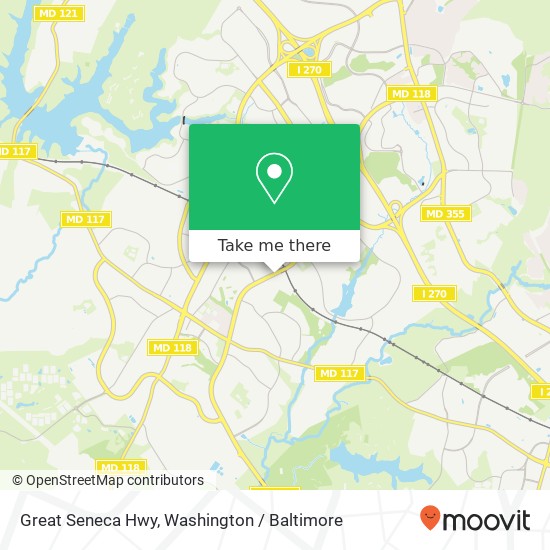 Mapa de Great Seneca Hwy, Germantown, MD 20874