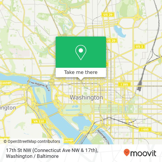 17th St NW (Connecticut Ave NW & 17th), Washington, DC 20006 map