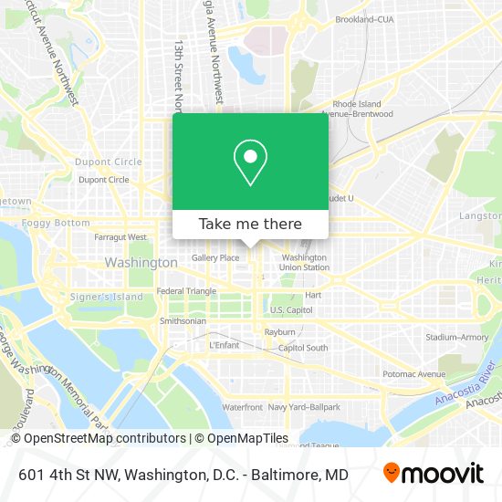 Mapa de 601 4th St NW