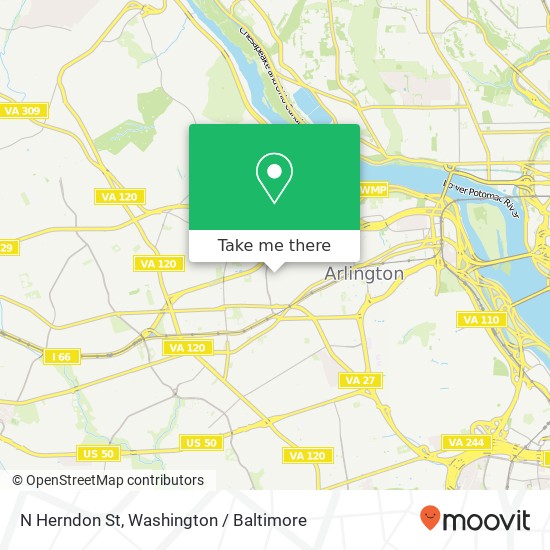 Mapa de N Herndon St, Arlington, VA 22201