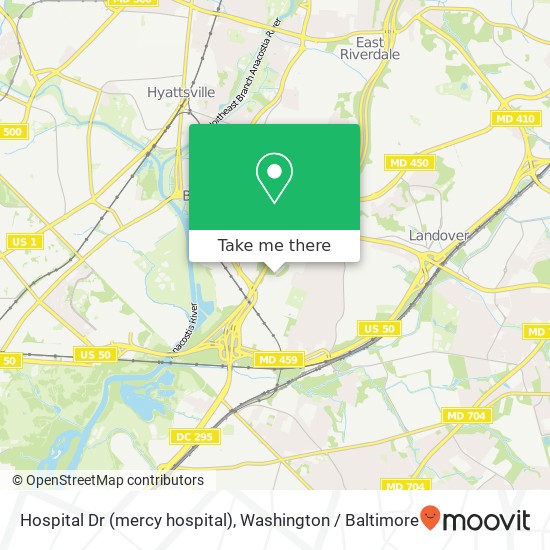 Hospital Dr (mercy hospital), Hyattsville, MD 20785 map