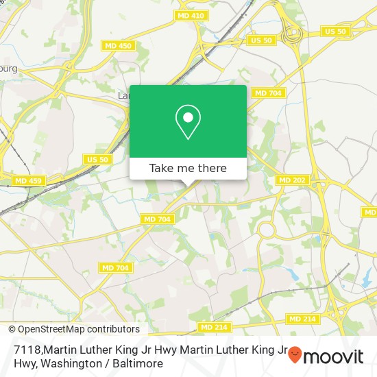 Mapa de 7118,Martin Luther King Jr Hwy Martin Luther King Jr Hwy, Hyattsville, MD 20785