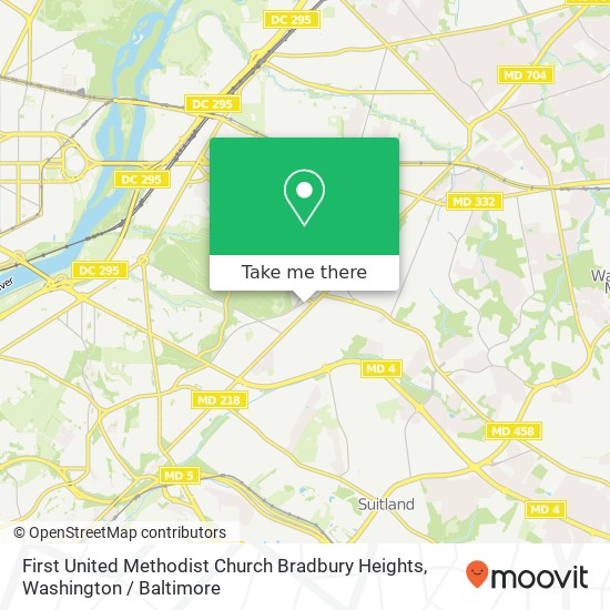 First United Methodist Church Bradbury Heights, 4323 Bowen Rd SE map