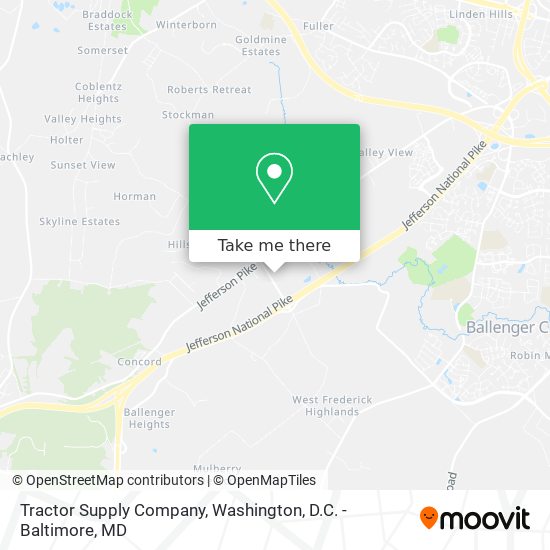 Mapa de Tractor Supply Company