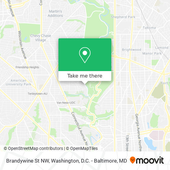 Brandywine St NW map