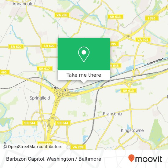 Barbizon Capitol, 6437 General Green Way map