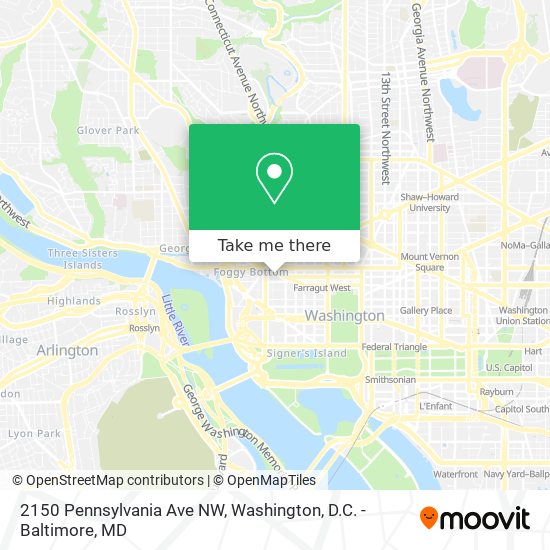 2150 Pennsylvania Ave NW map