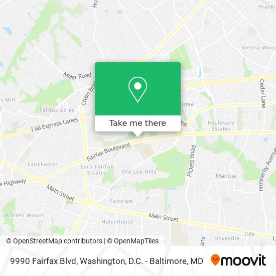 9990 Fairfax Blvd map