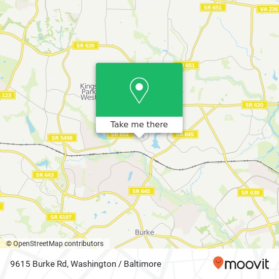 Mapa de 9615 Burke Rd, Burke, VA 22015