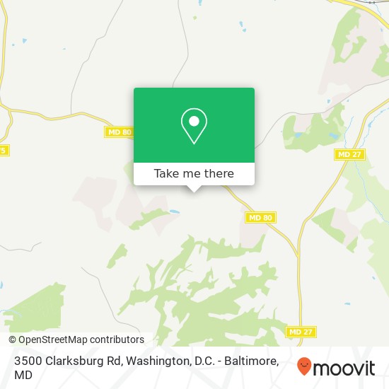 Mapa de 3500 Clarksburg Rd, Monrovia, MD 21770