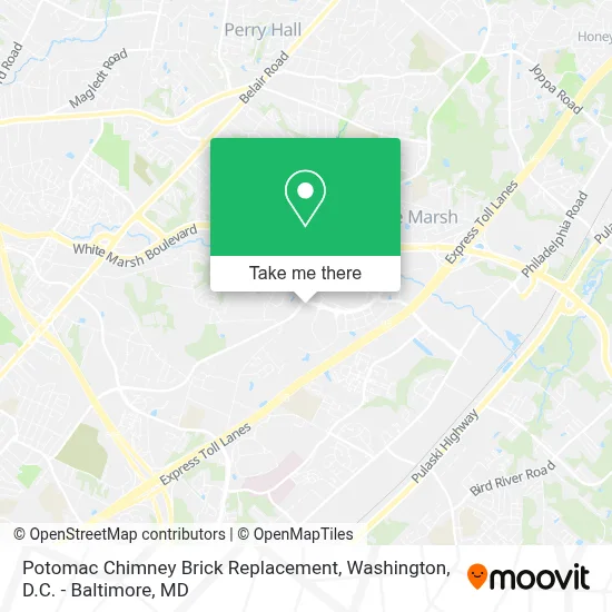 Potomac Chimney Brick Replacement map