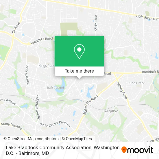 Lake Braddock Community Association map