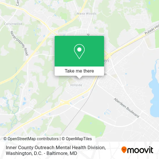 Inner County Outreach Mental Health Division map