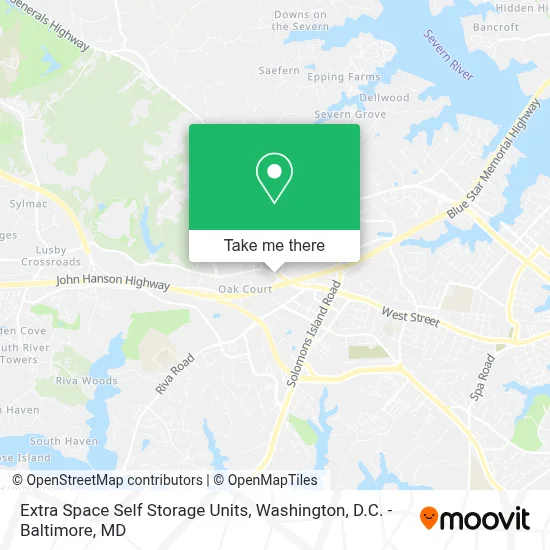 Extra Space Self Storage Units map