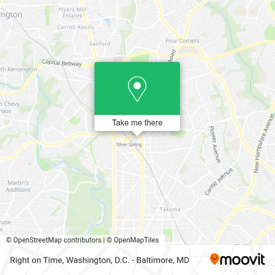 Right on Time map