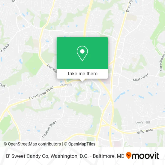 B' Sweet Candy Co map