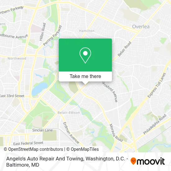 Angelo's Auto Repair And Towing map
