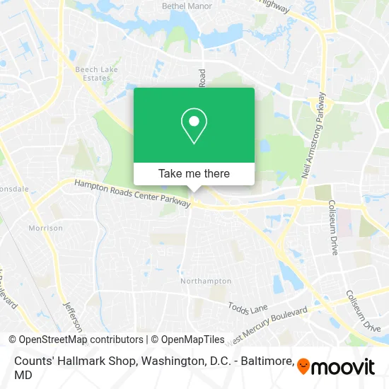 Counts' Hallmark Shop map