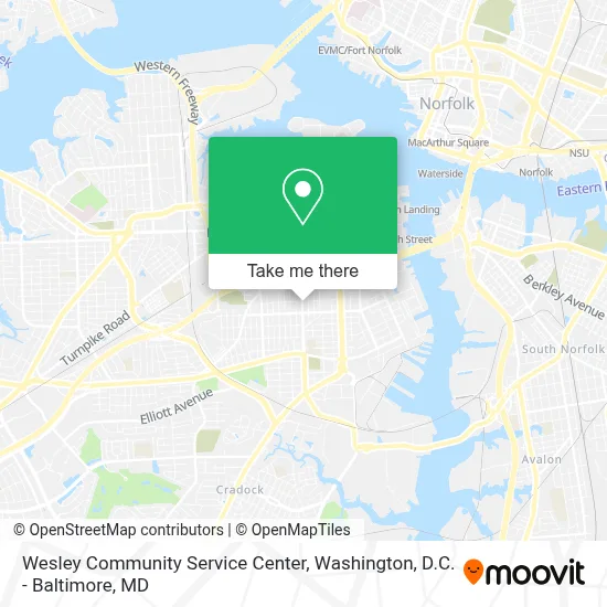 Wesley Community Service Center map