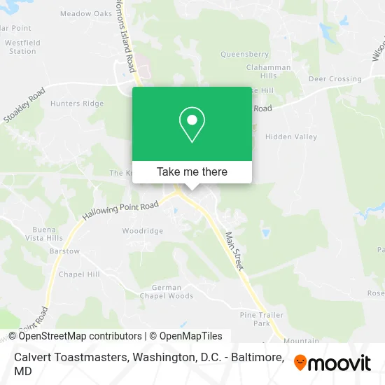 Calvert Toastmasters map