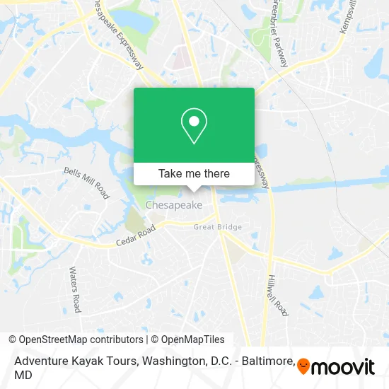 Adventure Kayak Tours map