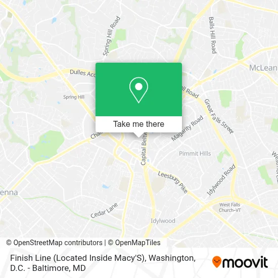 Finish Line (Located Inside Macy'S) map