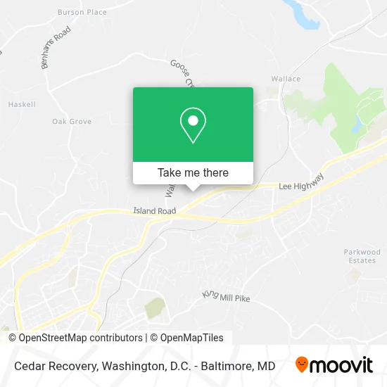 Cedar Recovery map