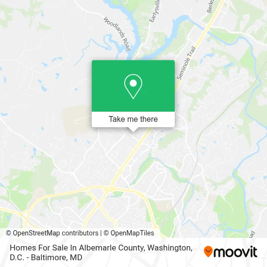 Homes For Sale In Albemarle County map
