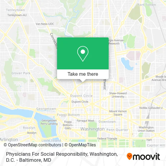 Physicians For Social Responsibility map