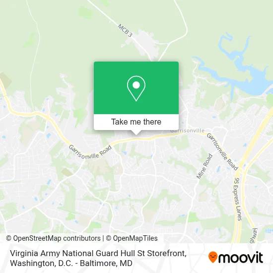 Virginia Army National Guard Hull St Storefront map