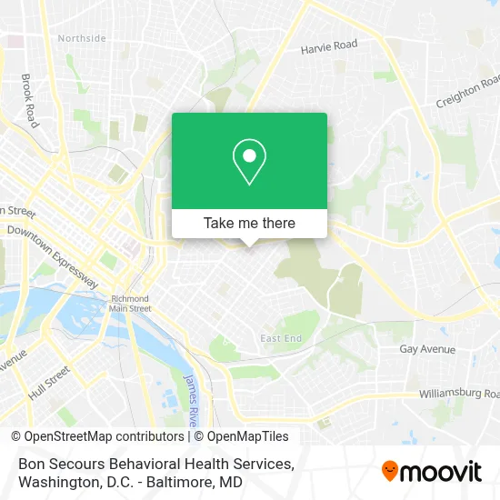 Bon Secours Behavioral Health Services map