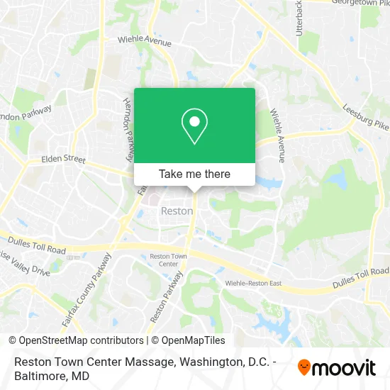 Reston Town Center Massage map
