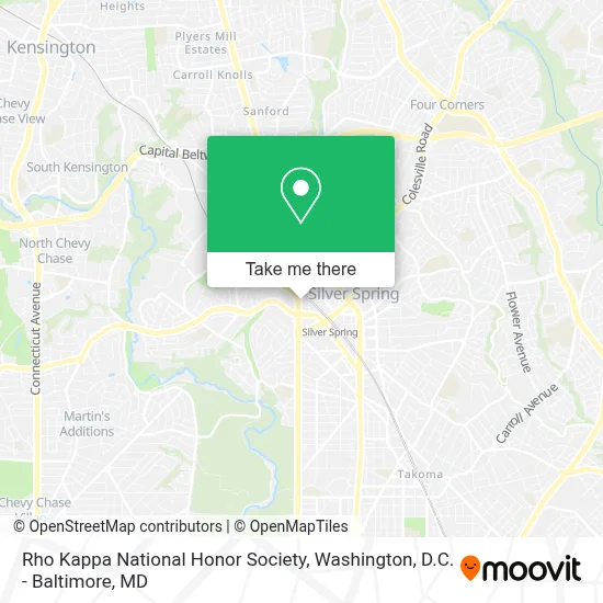 Rho Kappa National Honor Society map