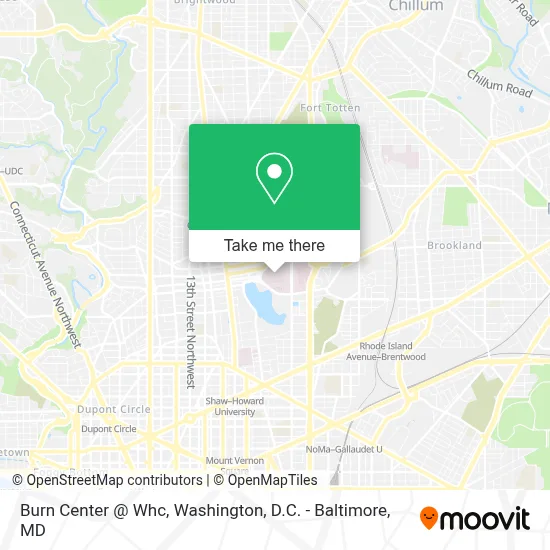 Burn Center @ Whc map