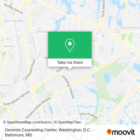 Genesis Counseling Center map