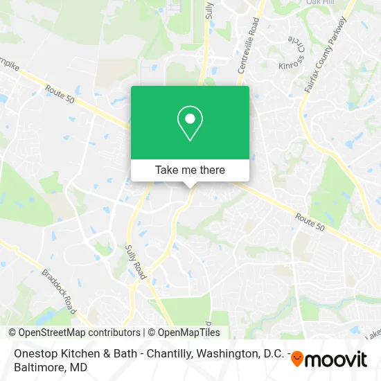 Onestop Kitchen & Bath - Chantilly map