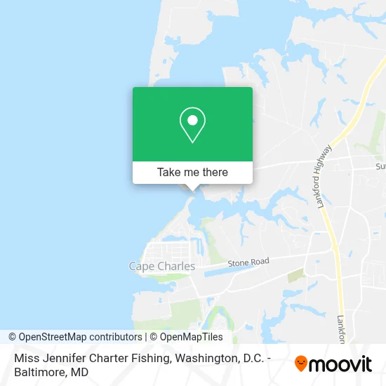 Miss Jennifer Charter Fishing map