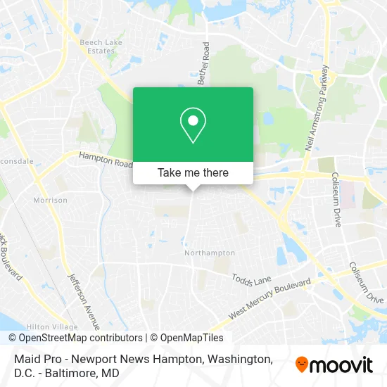 Maid Pro - Newport News Hampton map