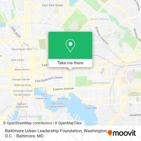 Baltimore Urban Leadership Foundation map