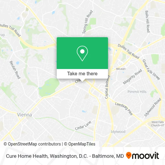 Cure Home Health map