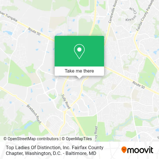 Top Ladies Of Distinction, Inc. Fairfax County Chapter map