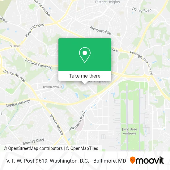 V. F. W. Post 9619 map