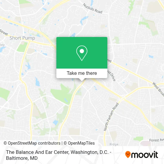 The Balance And Ear Center map