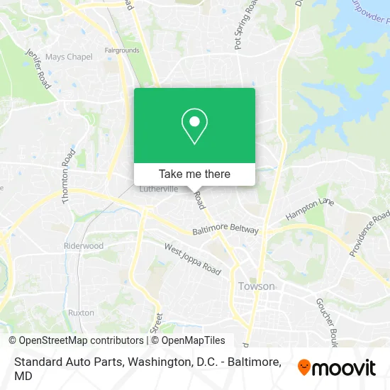 Standard Auto Parts map