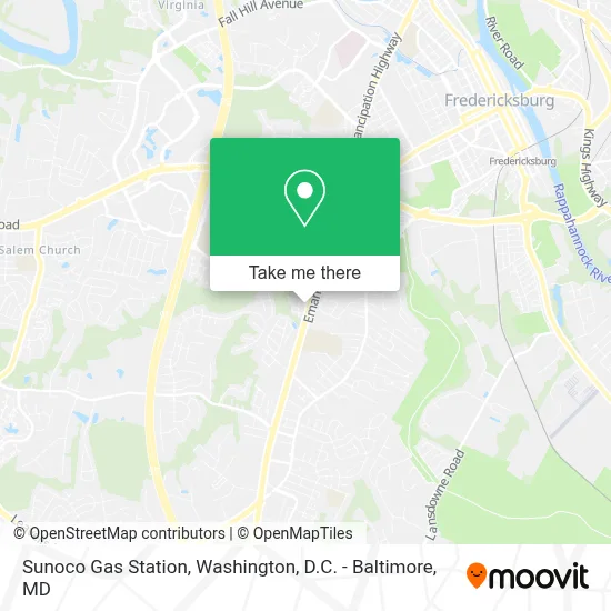 Sunoco Gas Station map