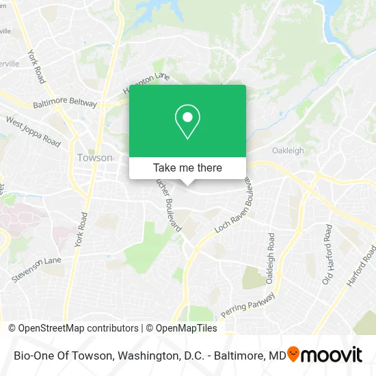 Bio-One Of Towson map