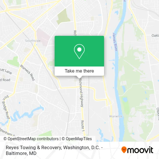 Reyes Towing & Recovery map