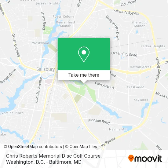 Chris Roberts Memorial Disc Golf Course map