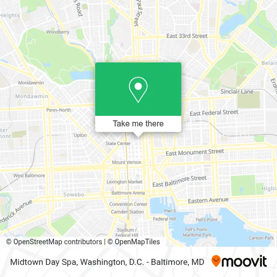 Midtown Day Spa map