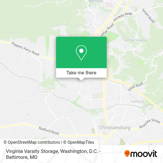 Virginia Varsity Storage map